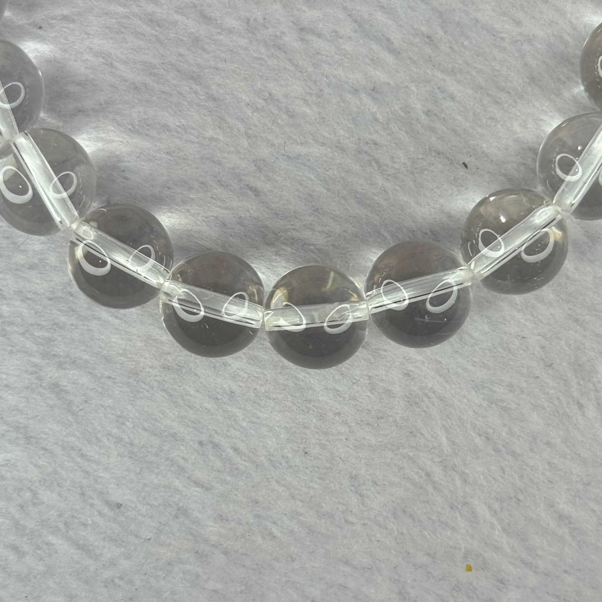 Natural Clear Quartz Bracelet 天然白水晶手链 30.73g 17cm 10.6mm 19 Beads - Huangs Jadeite and Jewelry Pte Ltd