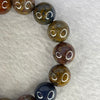 Natural Petersite Peterstone Bracelet 52.55g 13.7mm 15 Beads - Huangs Jadeite and Jewelry Pte Ltd