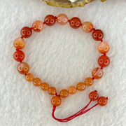 Natural Carnelian Agate Beads Bracelet 13.00g 13.5cm 8.1mm 24 Beads - Huangs Jadeite and Jewelry Pte Ltd