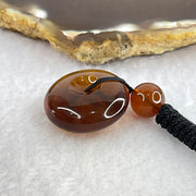 Natural Cognac Amber Ping An Kou Donut Pendant 3.92g 22.1 by 9.6mm 9.2mm 1 Beads - Huangs Jadeite and Jewelry Pte Ltd
