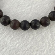 Natural Iron Blood King Amber Beads Bracelet 天然铁血王琥珀手链 9.29g 17cm 9.7mm 22 Beads - Huangs Jadeite and Jewelry Pte Ltd