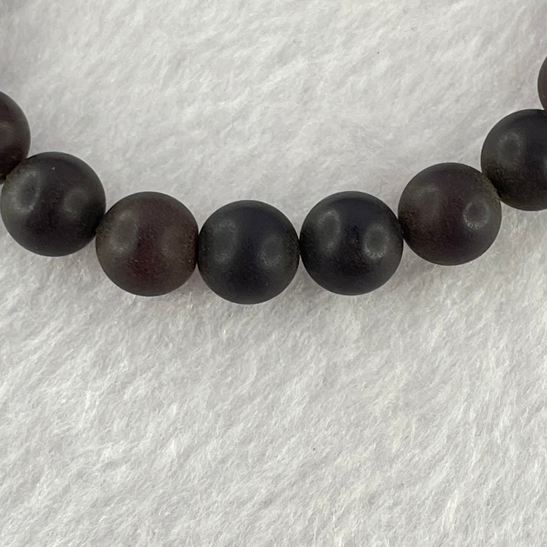 Natural Iron Blood King Amber Beads Bracelet 天然铁血王琥珀手链 9.29g 17cm 9.7mm 22 Beads - Huangs Jadeite and Jewelry Pte Ltd