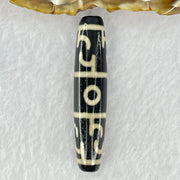 Natural Powerful Tibetan Old Oily Agate 3 Eyed Dharma Vajra Dzi Bead Heavenly Master (Tian Zhu) 三眼金刚杵天珠 15.33g 59.1 by 12.9mm - Huangs Jadeite and Jewelry Pte Ltd