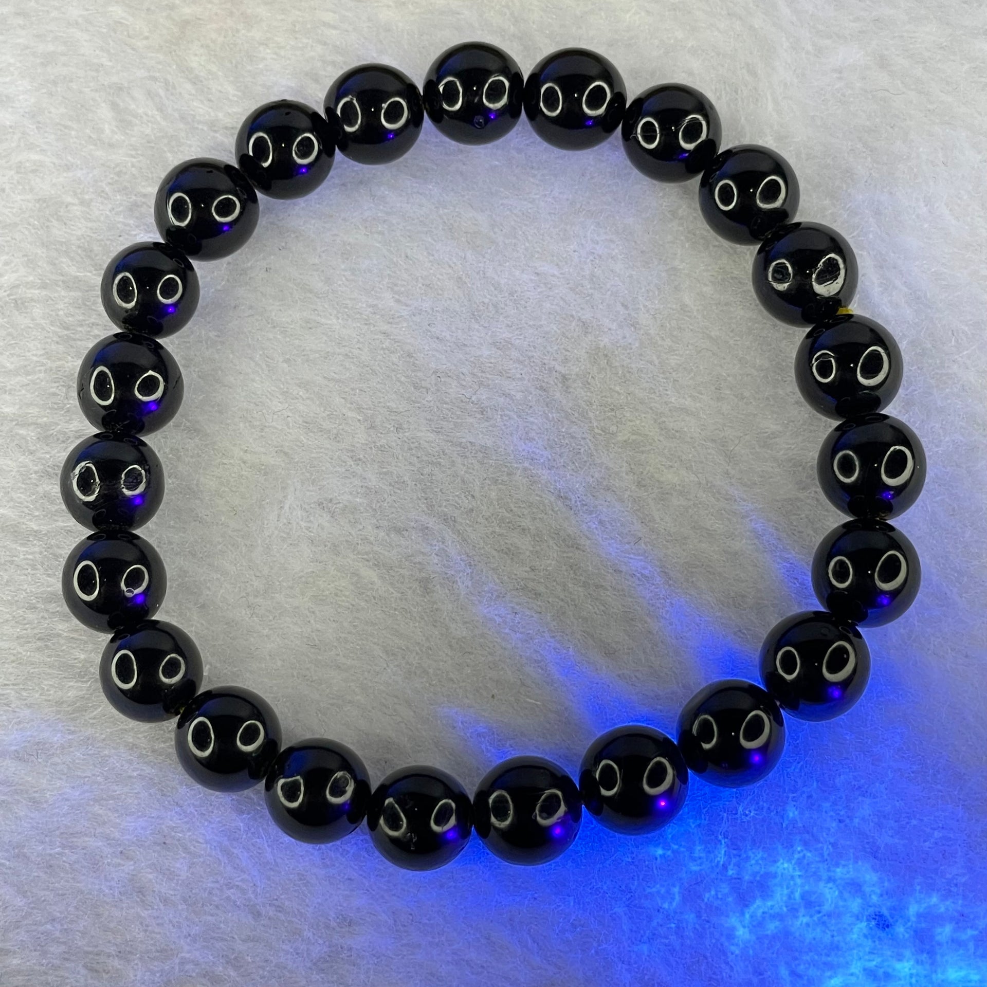 Natural Black Gold King Amber Beads Bracelet 天然黑金翁王琥珀手链 7.54g 16cm 8.5mm 23 Beads - Huangs Jadeite and Jewelry Pte Ltd