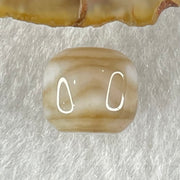 Natural Powerful Tibetan Old Oily Agate Tiger Tooth Daluo Dzi Bead Heavenly Master (Tian Zhu) 1.96g 9.9 by 11.1mm - Huangs Jadeite and Jewelry Pte Ltd