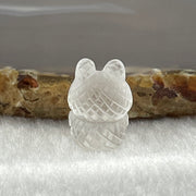 Natural Matt Clear Quartz Labubu Charm Display 3.33g 19.7 by 12.1 by 10.3mm - Huangs Jadeite and Jewelry Pte Ltd