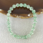 Special Grade Natural Green Phantom Quartz Bracelet 13.04g 16cm 7.3mm 26 Beads - Huangs Jadeite and Jewelry Pte Ltd