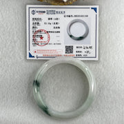 Certified Natural Type A Light Green & "Spicy Green" Spot Jadeite Bangle | (53.15g | 54.0mm Inner Diameter | 13.2mm x 8.2mm | Very Very Slight Internal Line | Synergy, Steady Wealth "Zheng Cai" Anchor & Feng Shui Prosperity Catalyst) - Huangs Jadeite and Jewelry Pte Ltd