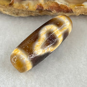 Natural Powerful Tibetan Old Oily Double Bodhi Tree Dzi Bead Heavenly Master (Tian Zhu) 菩提树天珠 3.35g 26.9 by 9.6mm - Huangs Jadeite and Jewelry Pte Ltd
