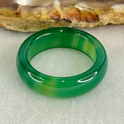 Natural Green Chalcedony Ring 2.55g 6.9 by 3.4mm US6.7 HK14.5 - Huangs Jadeite and Jewelry Pte Ltd