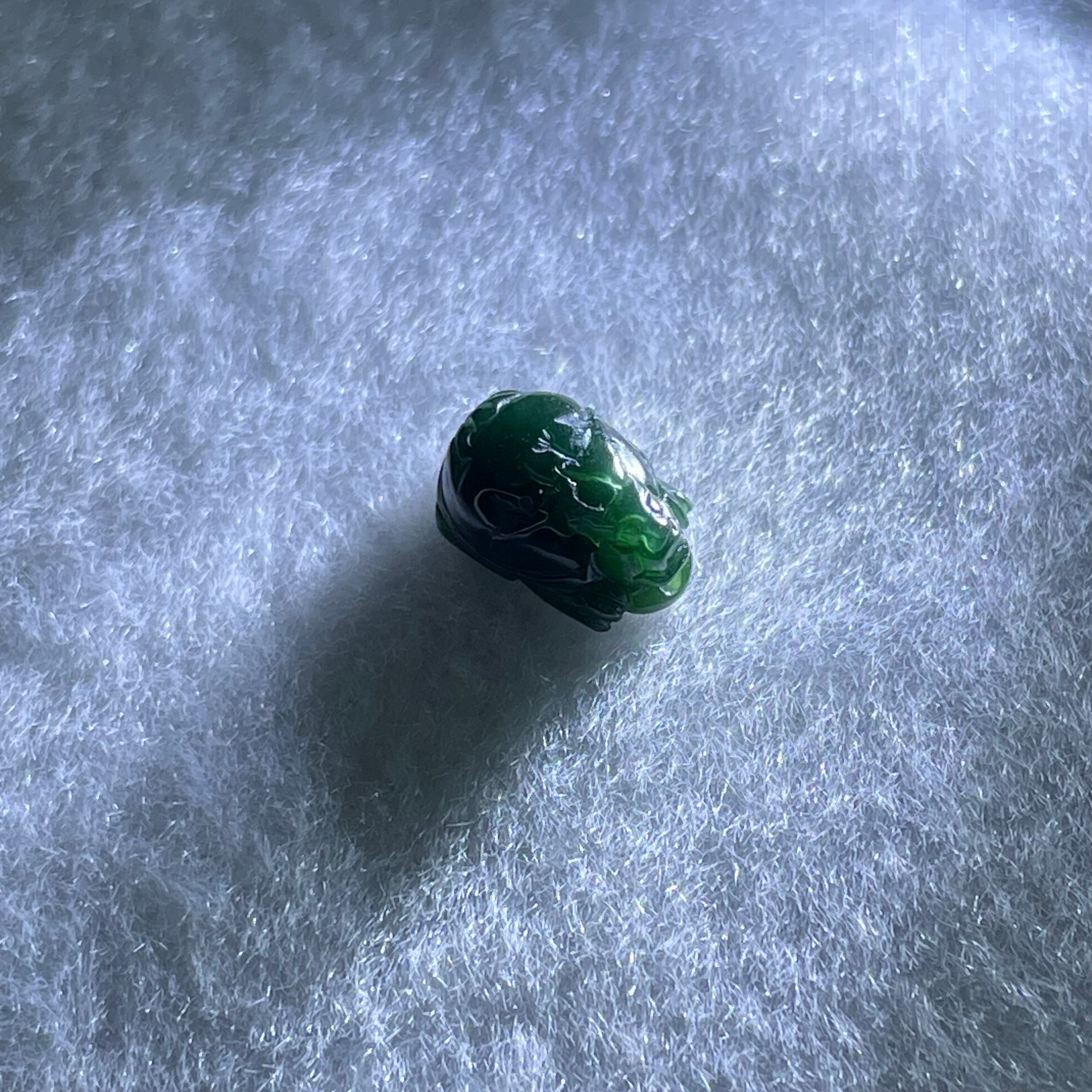 Good Grade Type A Translucent Black Jadeite Dragon Turtle Charm Pendant 0.72g 10.9 by 7.1 by 5.3mm - Huangs Jadeite and Jewelry Pte Ltd