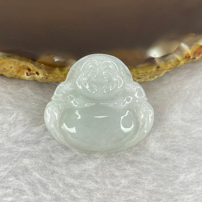 Type A Green Lavender Jadeite Milo Buddha Pendant 4.39g 27.8 by 25.2 by 4.3mm - Huangs Jadeite and Jewelry Pte Ltd