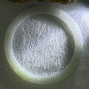 Type A Light Green and Lavender Jadeite Flat Bangle Internal Diameter 55.6mm 17.82g 3.8 by 7.5mm (Very Very Slight Internal Line) - Huangs Jadeite and Jewelry Pte Ltd