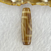 Natural Powerful Tibetan Old Oily Agate 2 Eyes Dzi Bead Heavenly Master (Tian Zhu) 二眼天诛 8.05g 39.4 by 11.5mm - Huangs Jadeite and Jewelry Pte Ltd