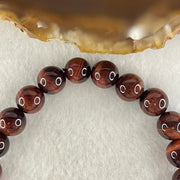 Natural Red Tiger's Eye Quartz Beads Bracelet 19.32g 16cm 8.6mm 23 Beads - Huangs Jadeite and Jewelry Pte Ltd