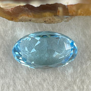 Natural Sky Blue Topaz Oval Shape 15.57ct 17.1 by 12.4 by 8.6mm - Huangs Jadeite and Jewelry Pte Ltd