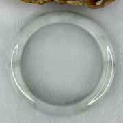 Type A Translucent Faint Blueish Green with Patches of Light Grey and Faint Lavender Jadeite Bangle Internal Diameter 56.95mm 344.09cts 69.22g 14.6 by 8.9mm With NGI Cert No 32886054 (Very Slight Internal Line) - Huangs Jadeite and Jewelry Pte Ltd