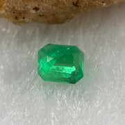 Natural Colombia Vivid Green Emerald (Beryl) Cut-Cornered Rectangular Step cut 0.48ct 4.8 by 4.3 by 3.4mm - Huangs Jadeite and Jewelry Pte Ltd