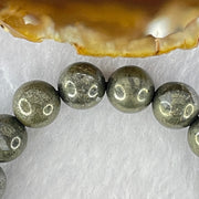 Natural Pyrite Beads Bracelet 天然黄铁矿手链 44.01g 15cm 10.3mm 18 Beads - Huangs Jadeite and Jewelry Pte Ltd