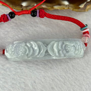 Type A Lavender Jadeite Double Lotus Flowers Bracelet 17.85g 59.0 by 14.8 by 7.2mm - Huangs Jadeite and Jewelry Pte Ltd