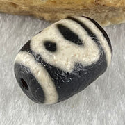 Natural Powerful Tibetan Old Oily Agate Double Cai Shen Dzi Bead Heavenly Master (Tian Zhu) 财神长天珠 2.10g 13.6 by 9.9mm - Huangs Jadeite and Jewelry Pte Ltd