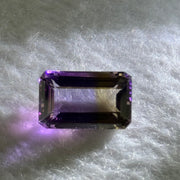 Natural Faceted Ametrine in Emerald Cut 10.46ct 17.4 by 10.8 by 7.3mm - Huangs Jadeite and Jewelry Pte Ltd