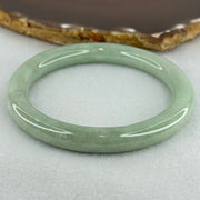 Type A Light Blueish Green Jadeite Bangle Internal Diameter 61.9mm 56.19g  9.6 by 9.9mm (Slight Internal Line) - Huangs Jadeite and Jewelry Pte Ltd