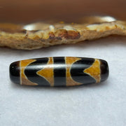 Natural Powerful Tibetan Old Oily Agate Double Tiger Tooth Daluo Dzi Bead Heavenly Master (Tian Zhu) 虎呀天诛 6.99g 37.2 by 11.1mm - Huangs Jadeite and Jewelry Pte Ltd