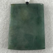 Grand Master Type A Blueish Green with Dark Brown Skin Jadeite 9 Tail Fox Pendant 41.48g 53.5 by 42.3 by 9.8mm - Huangs Jadeite and Jewelry Pte Ltd