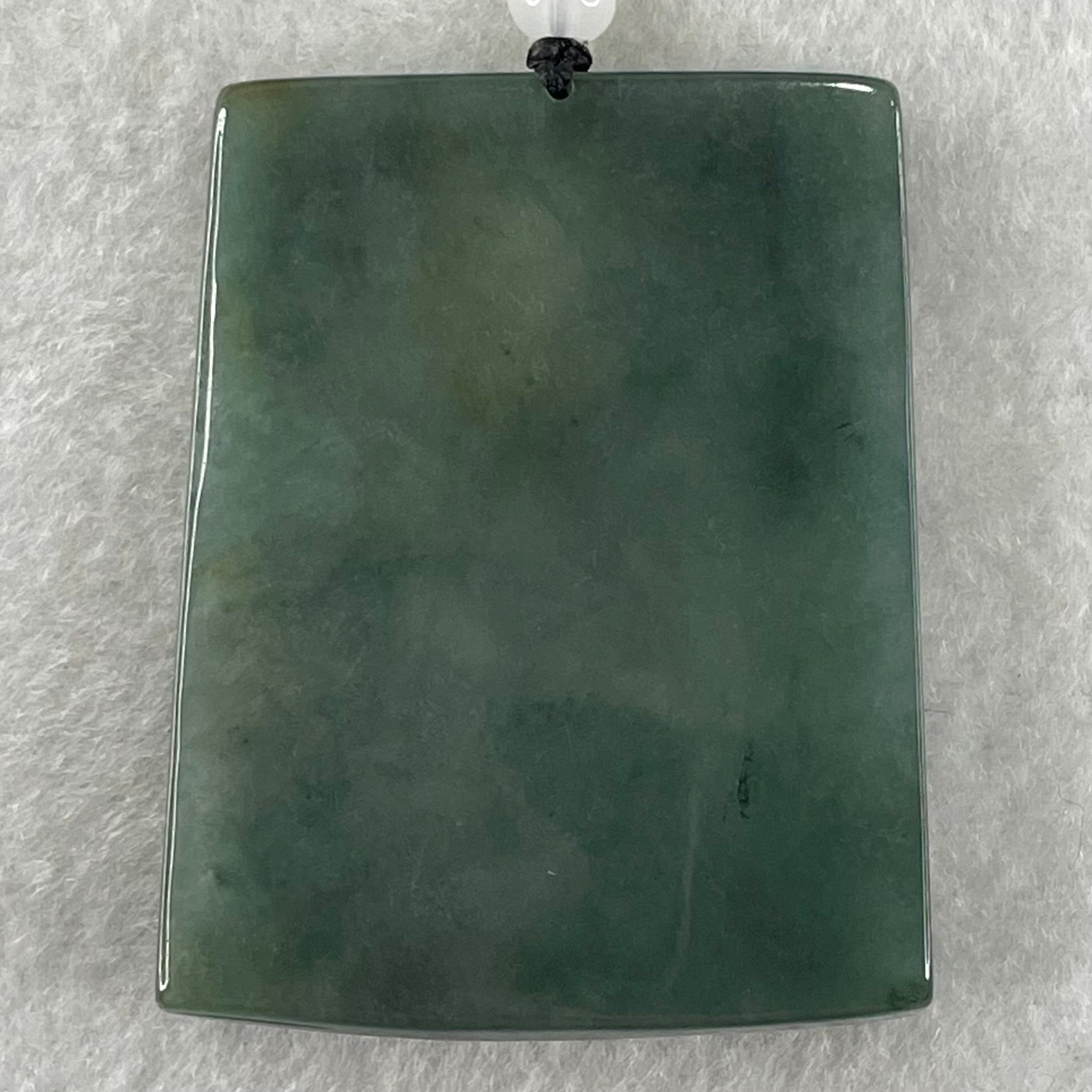 Grand Master Type A Blueish Green with Dark Brown Skin Jadeite 9 Tail Fox Pendant 41.48g 53.5 by 42.3 by 9.8mm - Huangs Jadeite and Jewelry Pte Ltd