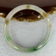 Type A Green Piao Hua and Lavender with Brown Patches Jadeite Bangle Internal Diameter 57.6mm 45.79g 11.0 by 7.8mm (Slight Internal Line) - Huangs Jadeite and Jewelry Pte Ltd