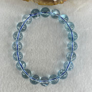 Good Grade Natural Blue Topaz Beads Bracelet 33.31g 15.5cm 9.9mm 20 Beads - Huangs Jadeite and Jewelry Pte Ltd