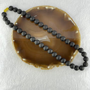 Natural Black Gold King Amber Beads Bracelet 天然大黑天翁琥珀项链 39.25g 46cm 12.1mm 40 Beads - Huangs Jadeite and Jewelry Pte Ltd