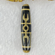 Natural Powerful Tibetan Old Oily Eyed Dharma Vajra Agate Dzi Bead Heavenly Master (Tian Zhu) 二眼金光托天珠 13.43g 57.6 by 12.4mm - Huangs Jadeite and Jewelry Pte Ltd