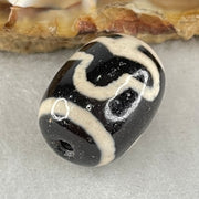 Natural Powerful Tibetan Old Oily Agate Double Bodhi Tree Dzi Bead Heavenly Master (Tian Zhu) 菩提树天珠 4.57g 17.9 by 13.1mm - Huangs Jadeite and Jewelry Pte Ltd