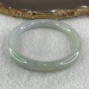 Type A Natural Light Green with Lavender Jadeite Oval Bangle 35.99g Inner Diameter 53.9mm 8.2 by 7.7mm (Very Very Slight Internal Line) - Huangs Jadeite and Jewelry Pte Ltd