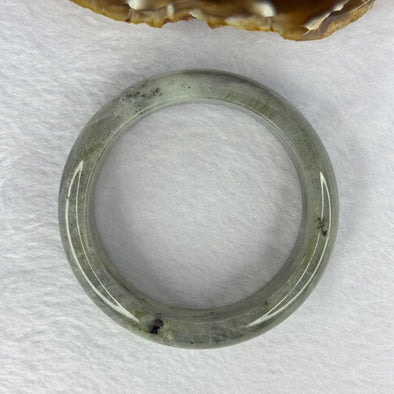 Natural Labradorite Bangle 68.43g 19.2 by 8.5mm Inner Diameter 55.3cm