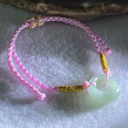 Type A Blueish Green Jadeite Ping An Kou Donut With String Bracelet 2.55g 15.1 by 6.2mm - Huangs Jadeite and Jewelry Pte Ltd