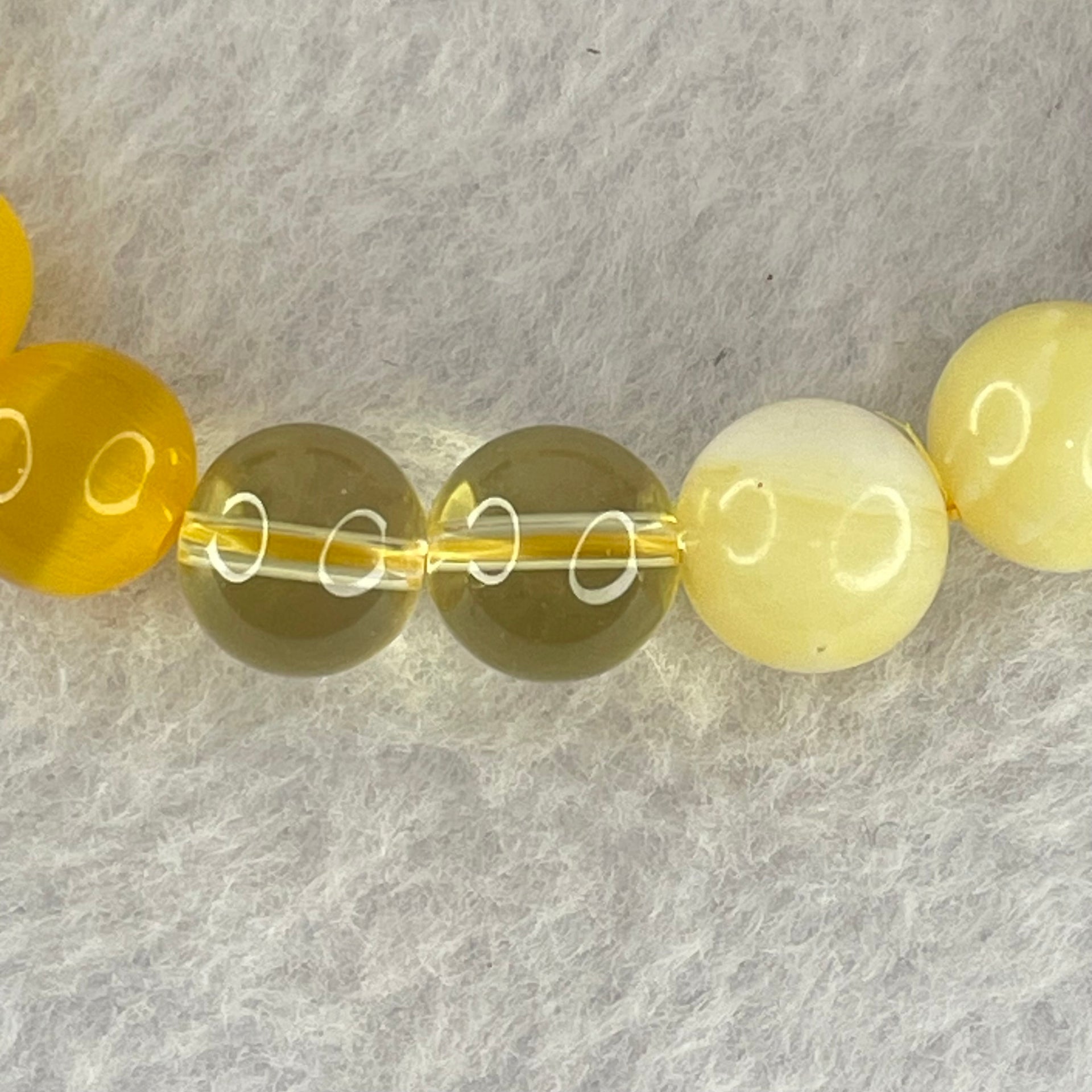 Prosperity Mixed Crystals and Acyclic Beads Bracelet 25.22g 17cm 10.3mm 20 Beads - Huangs Jadeite and Jewelry Pte Ltd