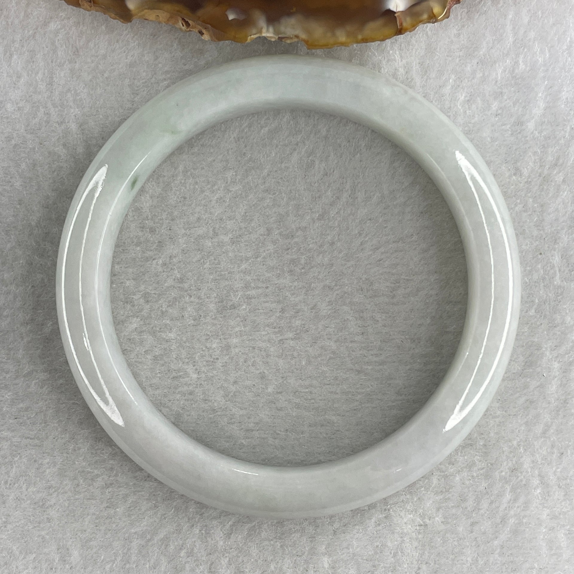 Natural Type A Light Green Jadeite Bangle 54.47g Internal Diameter 58.9mm 11.5 by 9.0mm (Slight Internal Lines) - Huangs Jadeite and Jewelry Pte Ltd