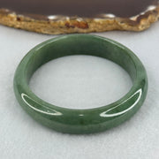 Type A Blueish Green Jadeite Oval Bangle Internal Diameter 58.7mm 38.10g 12.0 by 6.6mm (Very Fine Internal Lines) - Huangs Jadeite and Jewelry Pte Ltd