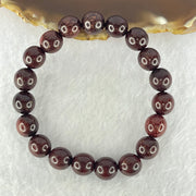 Natural Blood Rosewood Beads Bracelet 天然血檀手链 10.77g 17cm 10.4mm 19 Beads - Huangs Jadeite and Jewelry Pte Ltd