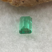 Natural Colombia Vivid Green Emerald (Beryl) Cut-Cornered Rectangle Step cut 0.49ct 5.4 by 3.7 by 2.9mm - Huangs Jadeite and Jewelry Pte Ltd