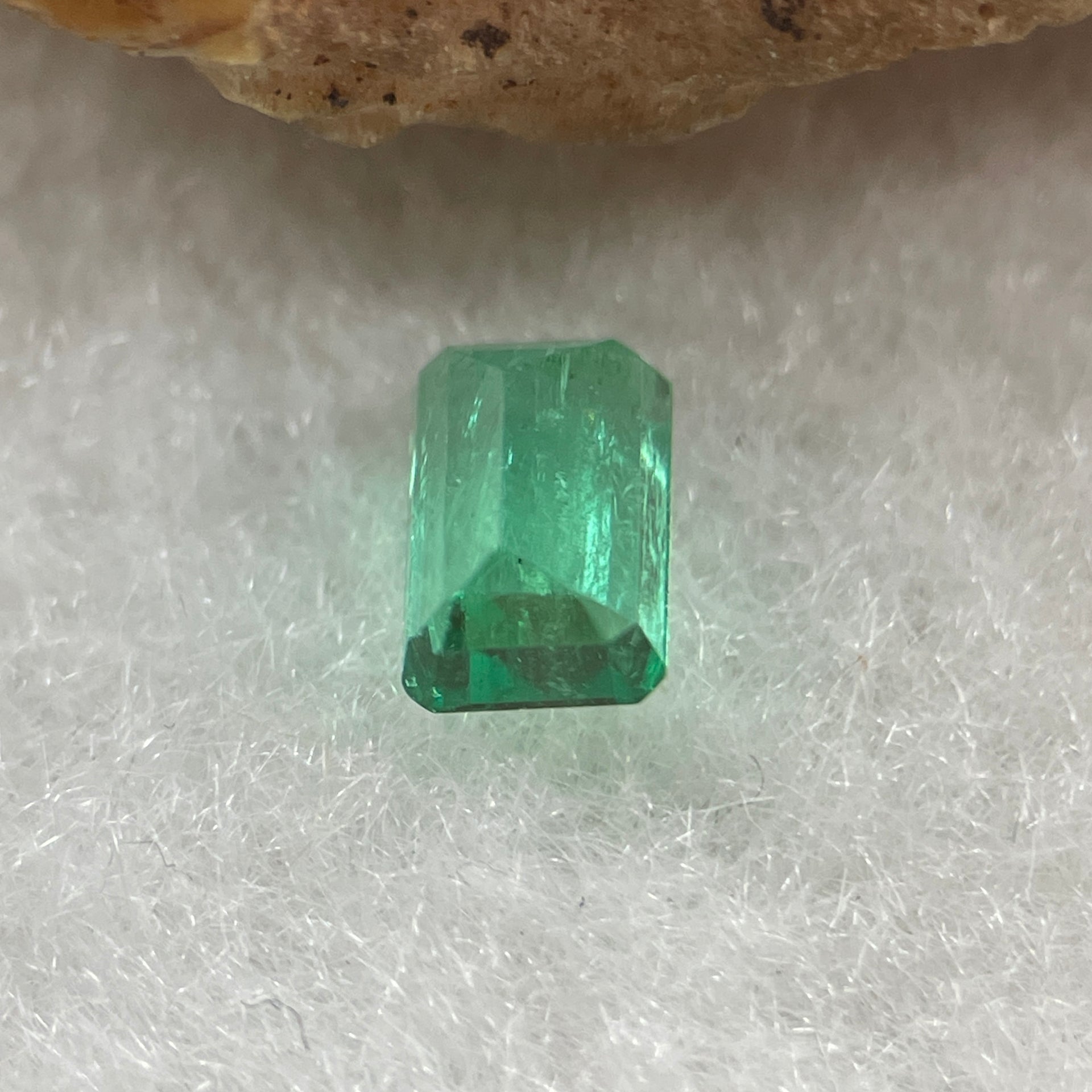 Natural Colombia Vivid Green Emerald (Beryl) Cut-Cornered Rectangle Step cut 0.49ct 5.4 by 3.7 by 2.9mm - Huangs Jadeite and Jewelry Pte Ltd