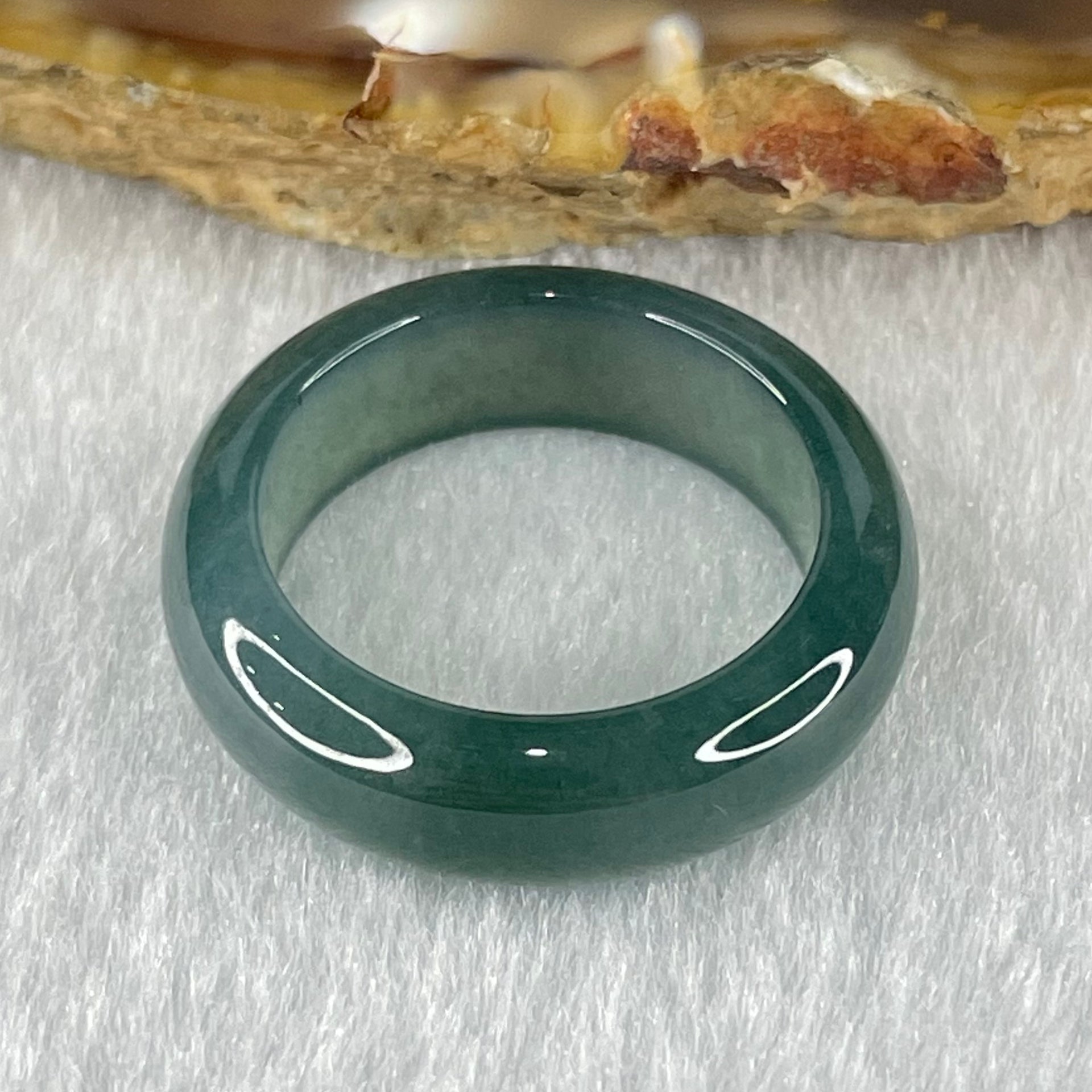 Type A Icy Blueish Green Jadeite Ring 4.13g 6.9 by 3.6mm US7.7 HK16.8 (Perfect) - Huangs Jadeite and Jewelry Pte Ltd