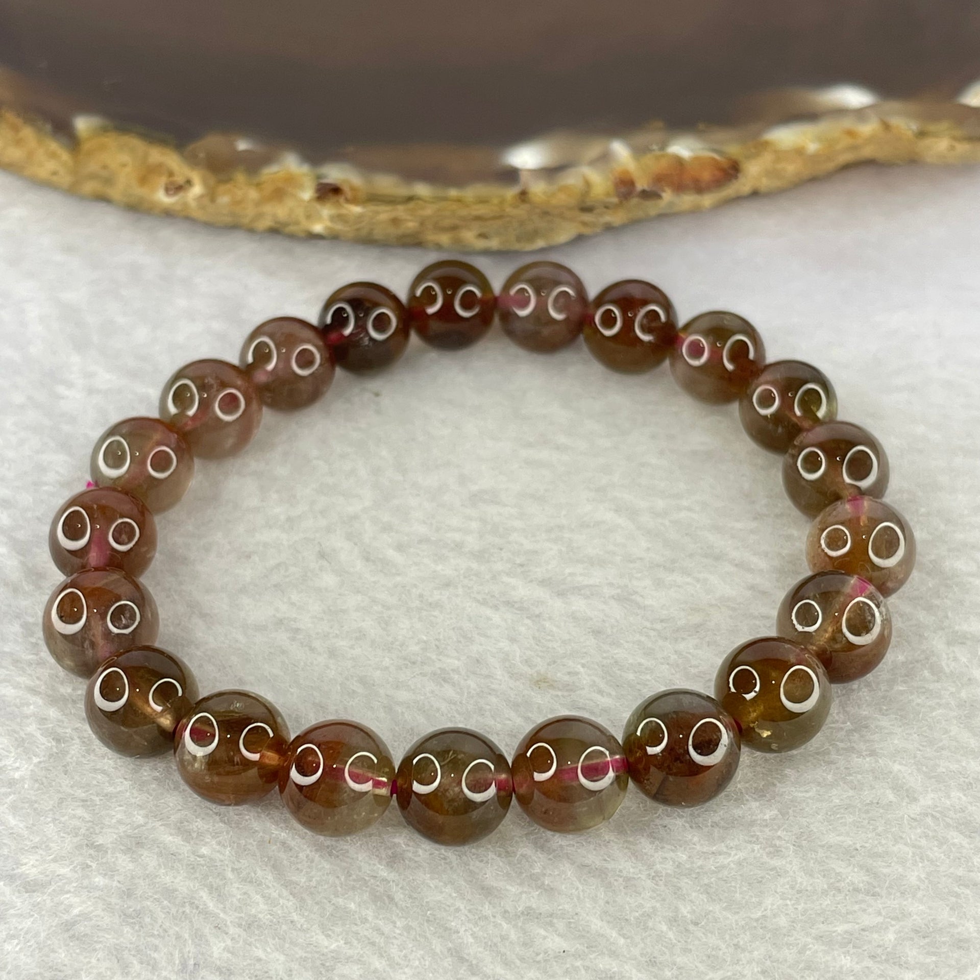 Natural Auralite Crystal Bracelet 极光手链 18.99g 8.6 mm 21 Beads - Huangs Jadeite and Jewelry Pte Ltd