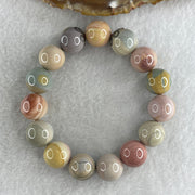 Natural Alashan Agate Pastels Pink Beads Bracelet 46.70g 15.5cm 13.4mm 15Beads - Huangs Jadeite and Jewelry Pte Ltd
