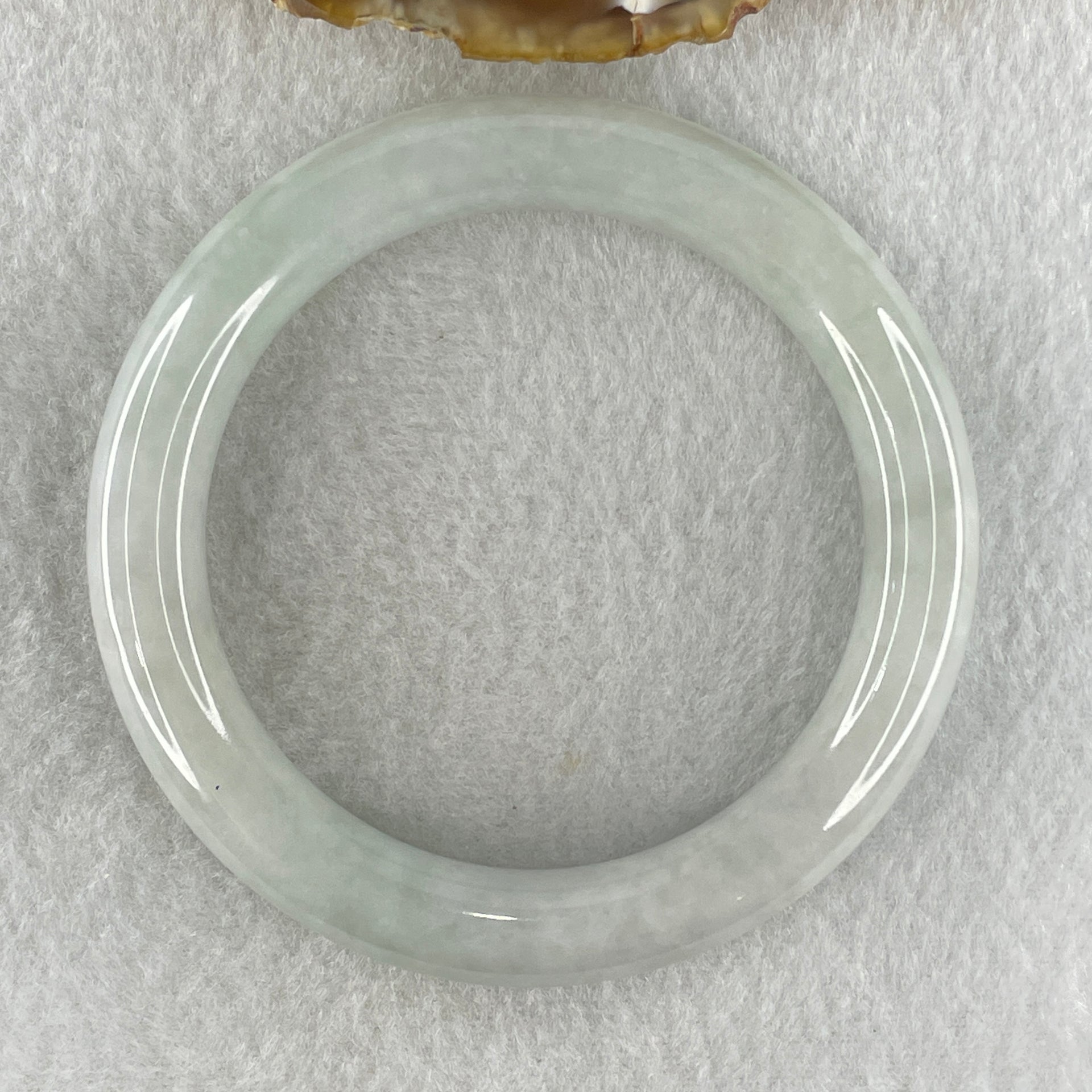 Type A Natural Light Green Jadeite Bangle 62.13g Inner Diameter 57.8mm 11.0 by 10.7mm (Very Very Slight Internal Lines) - Huangs Jadeite and Jewelry Pte Ltd