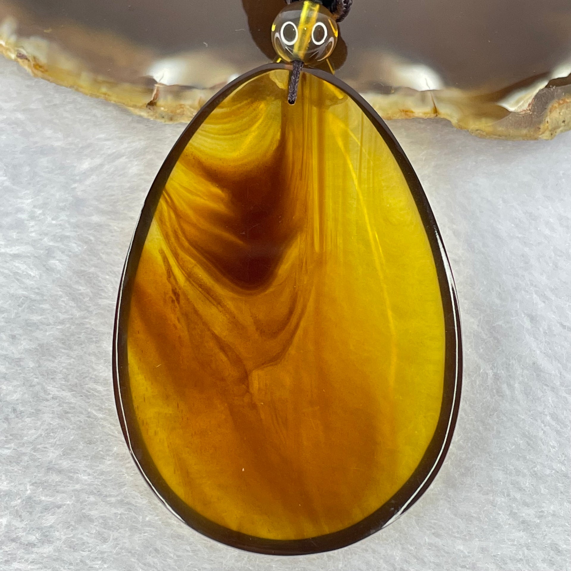 Natural Cognac with Red Amber Pendent 15.33g 65.3 by 46.3 by 14.0mm - Huangs Jadeite and Jewelry Pte Ltd