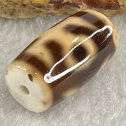 Natural Powerful Tibetan Old Oily Agate Patina Guiren Tairen Human Dzi Bead Totem Amulet Heavenly Master (Tian Zhu) 贵人天诛 4.82g 19.9 by 11.5mm - Huangs Jadeite and Jewelry Pte Ltd